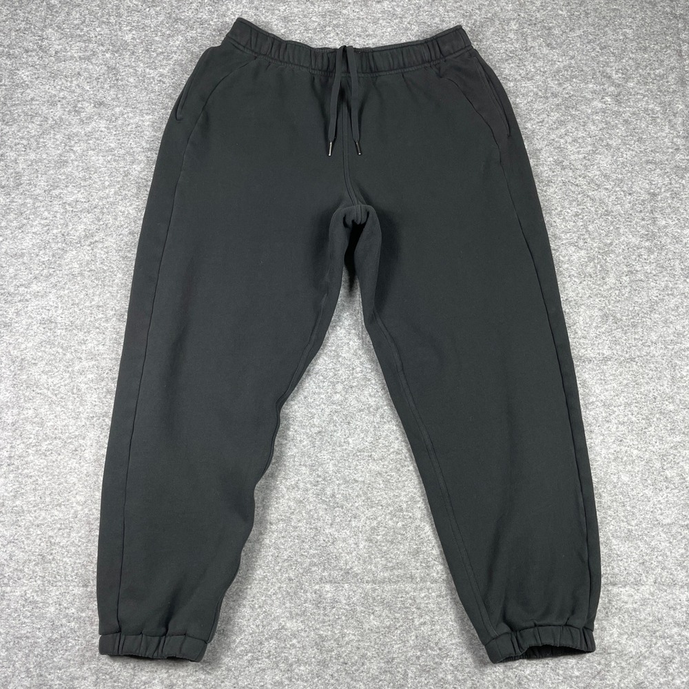 Lululemon Joggers Womens L Black Scuba High Rise Fleece Relaxed Sweatpants